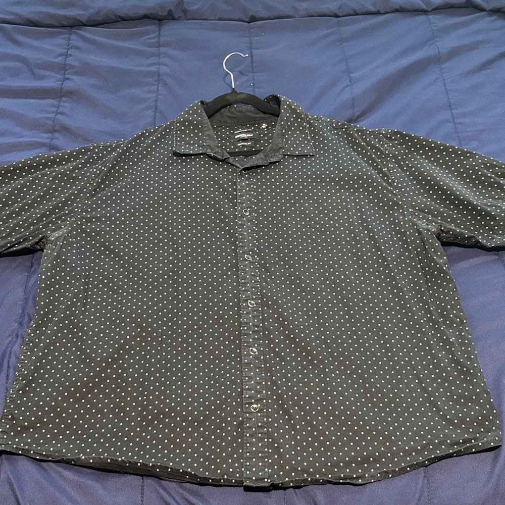 Kenneth Cole Black Arrow Pattern Shirt 3X